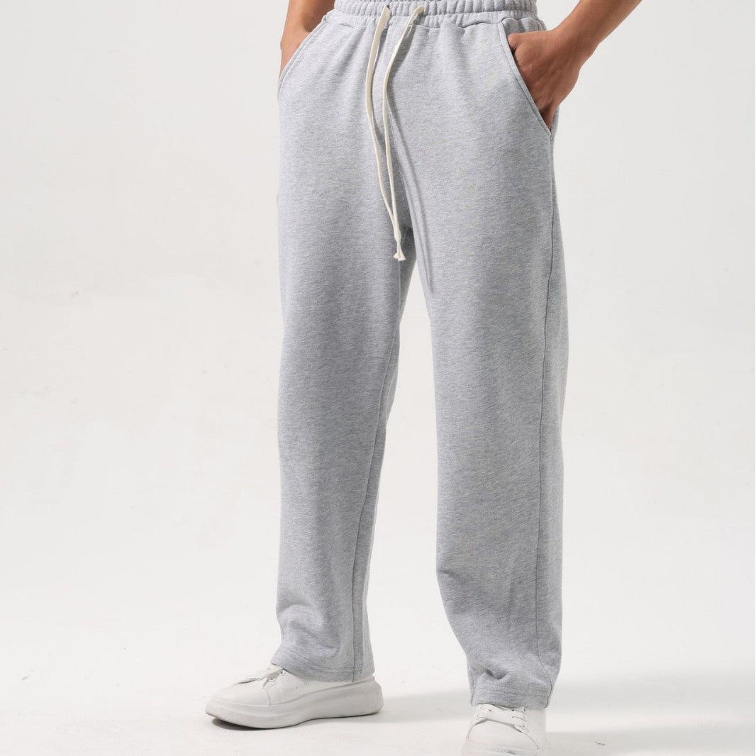 Solid Color Casual Straight-leg Men's Sports Trousers