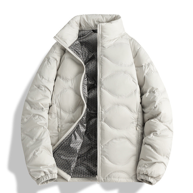 Men's Down Jacket Winter 90 White Duck Down Stand Collar Thickened Graphene Warm Jacket Coat Women