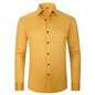 Full Elastic Force Shirt Men's Non-ironing Anti-wrinkle Solid Color