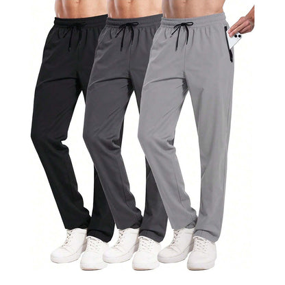 Sports Basketball Running Casual Pants Men's Loose Lace-up Elastic Waist Long Pants