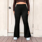 Simple Commuter Style Slim Fit Wide-leg Pants