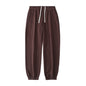 Loose Straight-leg Ankle-cuff Track Pants