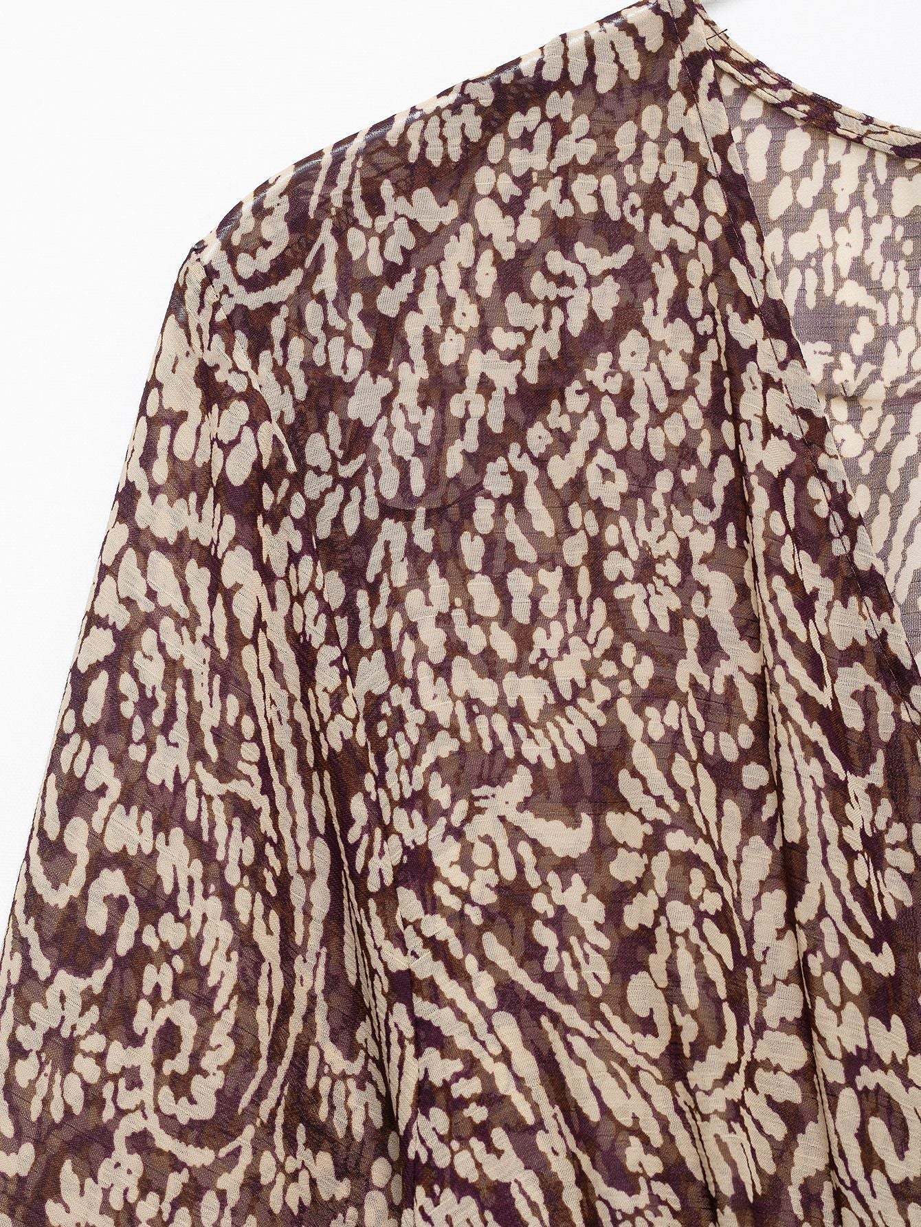 Women's Fashion French Retro Printing Dress