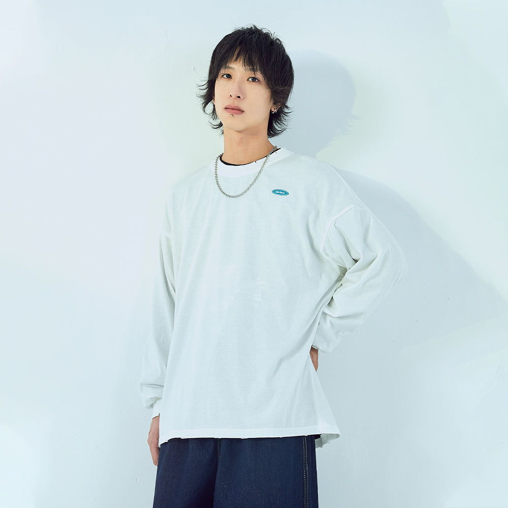 Solid color embroidery small standard long sleeves