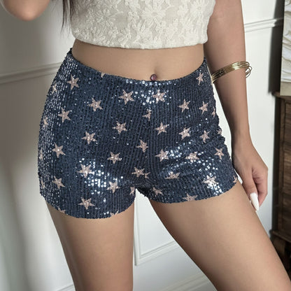 Sequined Printed Fashion Women's Wear Casual Shorts