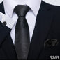 Men's Creative All-match Business Formal Wear Tie Scarf Cuff Buckle Set