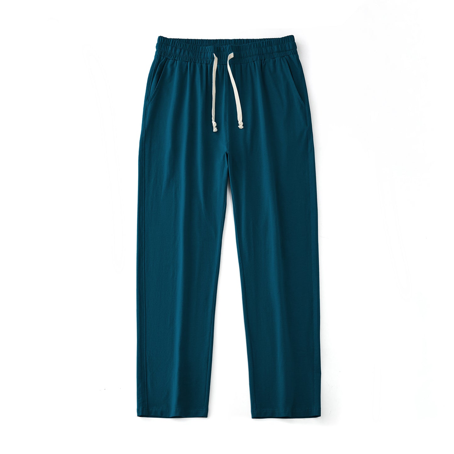 Mens Solid-Color Straight-Leg Lace-Up All-Match Sports Pants For Men