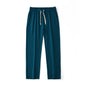 Mens Solid-Color Straight-Leg Lace-Up All-Match Sports Pants For Men