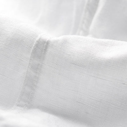 Summer Japanese Casual Square Collar Linen Short Sleeve Shirt