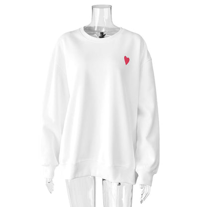 Casual Fashion Sweet Round Neck Pullover Women