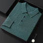 Spring And Autumn New Fashion Casual Polo Collar Long-sleeved Sweater Men