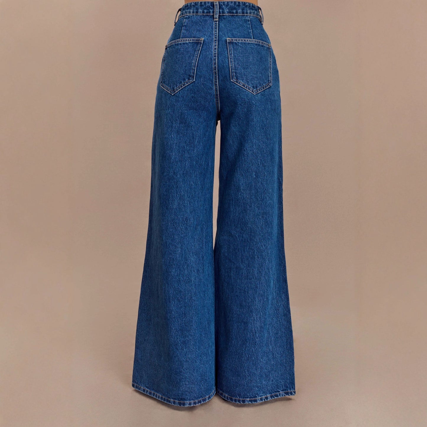 European And American Graceful And Fashionable Wide Leg Jeans Loose Ladies