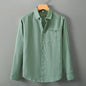 Linen Shirt Men's Long Sleeve Loose Thin Casual
