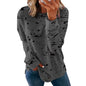 Graffiti Print Loose Versatile Top Long-sleeved T-shirt