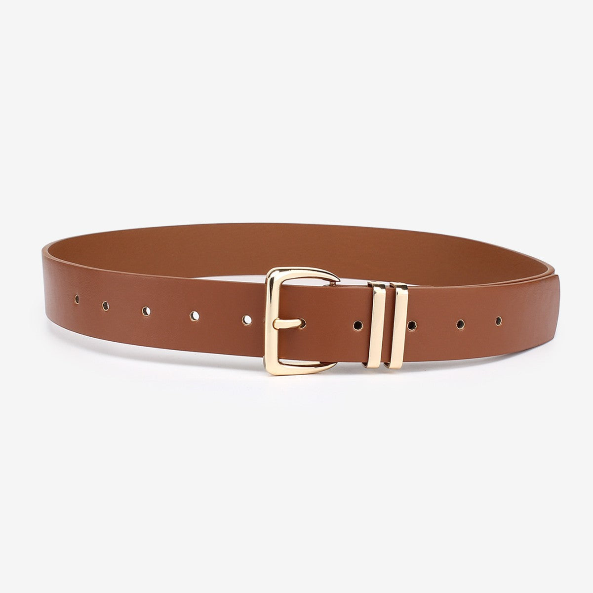 European And American Fashionable Golden Buckle Belt Cross-border