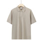 Honeycomb Mesh Beaded Cotton Casual Short Sleeve