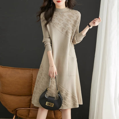 Knitted Dress Women's Bottoming Shirt Inner Wear Woolen Skirt