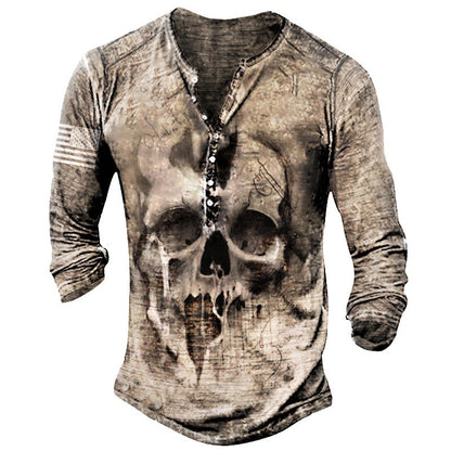 Printed Men's Street Long-sleeved Sports T-shirt
