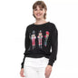 Christmas Element Round Neck Pullover Embroidery Sequined Sweater