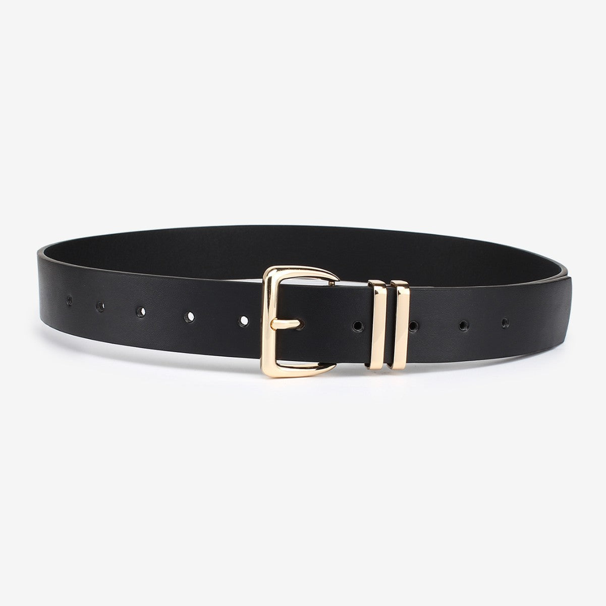 European And American Fashionable Golden Buckle Belt Cross-border