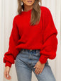 Solid Color Women's Loose Casual Sweater