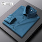 Elastic Silk Men's Long-sleeved Non-ironing Solid Color Breathable Shirt