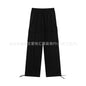 Loose Fitting Casual Straight Leg Cargo Pants With Multiple Pockets And A Drawstring Waist