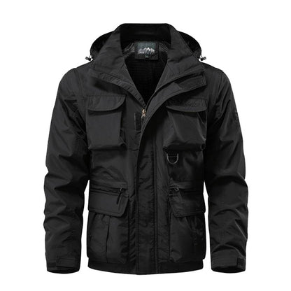Outdoor Windproof Shell Jacket Loose Plus Size Casual Multi-pocket Workwear Jacket