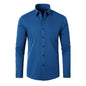 Full Elastic Force Shirt Men's Non-ironing Anti-wrinkle Solid Color