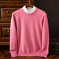 Round Neck Pullover Bottoming Shirt Casual Business Loose Long Sleeve Sweater