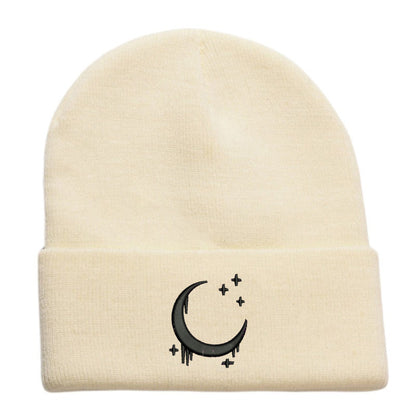 Amazon Embroidered Knitted Hat With Moon And Stars Design AutumnWinter Wool Hat