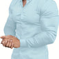 Printed Business Leisure Iron-free Solid Color Polo Collar Shirt