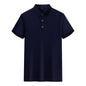 Pure Color Cotton Lapel Short-sleeved T-shirt High-end Work Clothes