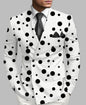 New Men's Printed Posterior Median Split Suit Jacket