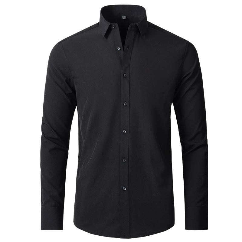 Men's Solid Color Simple Business Thin Shirt