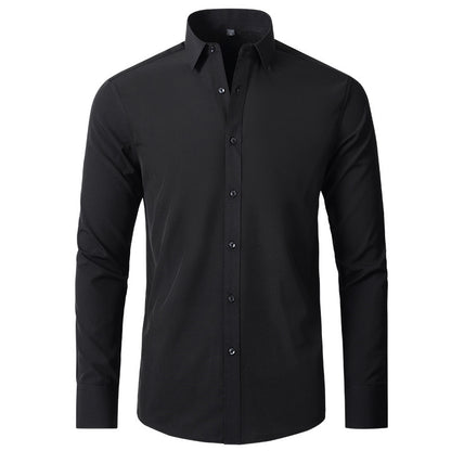 Men's Solid Color Simple Business Thin Shirt
