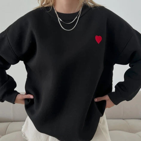 Casual Fashion Sweet Round Neck Pullover Women