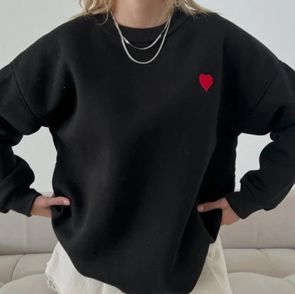 Casual Fashion Sweet Round Neck Pullover Women