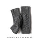 Solid Color Knitted Cashmere Fingerless Gloves