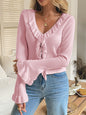 Women's Long Sleeve Tied Sweater