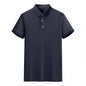 Pure Color Cotton Lapel Short-sleeved T-shirt High-end Work Clothes