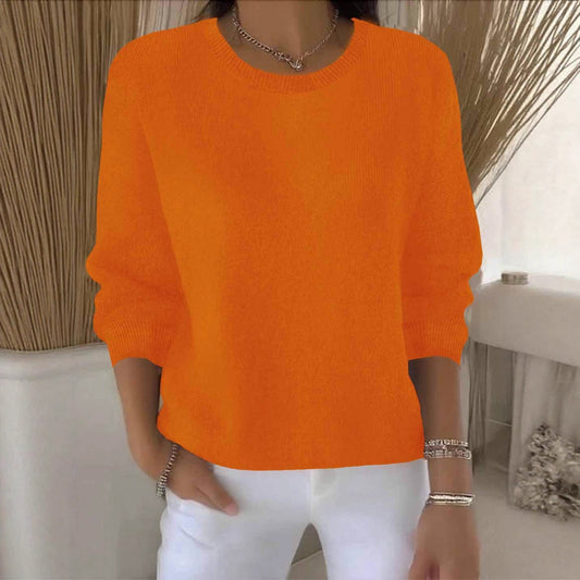 Women's Solid Color Long Sleeve Sweater