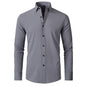 Men's Solid Color Simple Business Thin Shirt