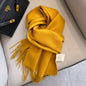 Pure Wool Students Warm-keeping All-matching Tassel Narrow Scarf Couple Wholesale