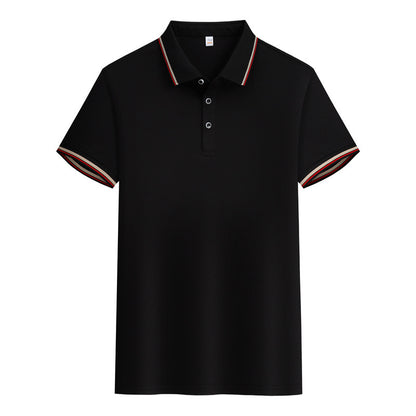 Men's And Women's Cotton Lace Lapel Summer Polo Shirt