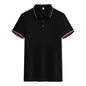 Men's And Women's Cotton Lace Lapel Summer Polo Shirt