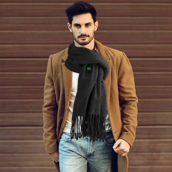 Electric Heated Winter Scarf USB Heating Neck Wrap Unisex Heated Neck Shawl Soft Warm Scarves 3 Heating Modes For Outdoor Cycling Skiing Skating