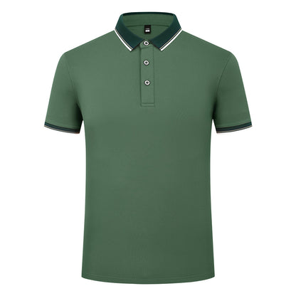 185g Elastic Fiber Di Skin Cotton Polo Shirt Color Matching