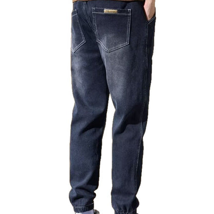 Mens Fleece-Lined Outerwear Jogger Harem Pants For Cold Weather Coziness