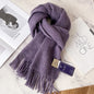 Pure Wool Students Warm-keeping All-matching Tassel Narrow Scarf Couple Wholesale